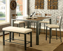 JAZLYN II Weathered Oak Counter Ht. Table - Star USA Furniture Inc