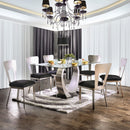 NOVA Silver/Black Dining Table - Star USA Furniture Inc
