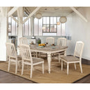 Summer Antique White/Gray 7 Pc. Dining Table Set - Star USA Furniture Inc