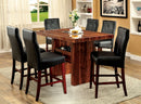 BONNEVILLE II Brown Cherry 7 Pc. Counter Ht. Dining Table Set - Star USA Furniture Inc