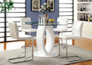 LODIA II White Round Counter Ht. Table - Star USA Furniture Inc