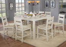 Glenfield Weathered White 7 Pc. Counter Ht. Dining Table Set - Star USA Furniture Inc