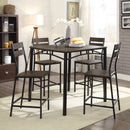 Westport Antique Brown/Black 5 Pc. Counter Ht. Table Set - Star USA Furniture Inc