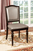 Harrington Dark Walnut/Pewter Side Chair (2/CTN) - Star USA Furniture Inc