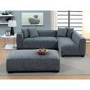 JAYLENE Gray Sectional + Ottoman - Star USA Furniture Inc