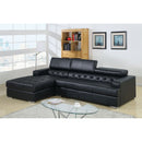 Floria Black Sectional + Speaker Console - Star USA Furniture Inc