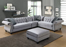 JOLANDA II Gray Sectional + 1 Left Side Chair, Gray - Star USA Furniture Inc