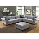 JOLANDA II Gray Sectional + 2 Chairs, Gray - Star USA Furniture Inc