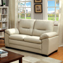 PARMA Warm Gray Love Seat, Ivory - Star USA Furniture Inc