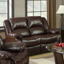 Winslow Dark Brown Love Seat w/ 2 Recliners - Star USA Furniture Inc