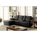 KAMRYN Gray Sectional w/ Console, Gray - Star USA Furniture Inc
