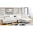 Kemina White Sectional, White - Star USA Furniture Inc