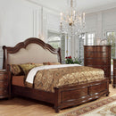 BELLAVISTA Brown Cherry Queen Bed - Star USA Furniture Inc