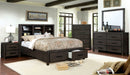 Strasburg Wire-Brushed Brushed Rustic Brown 5 Pc. Queen Bedroom Set w/ 2NS - Star USA Furniture Inc