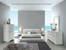 Christie Glossy White 5 Pc. Queen Bedroom Set w/ Chest - Star USA Furniture Inc