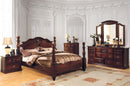 Tuscan II Glossy Dark Pine 4 Pc. Queen Bedroom Set - Star USA Furniture Inc