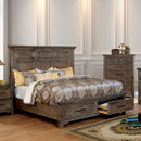 Oberon Rustic Oak 5 Pc. Queen Bedroom Set w/ 2NS - Star USA Furniture Inc