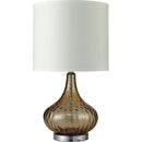 Donna Amber 15"H Glass Amber Table Lamp - Star USA Furniture Inc