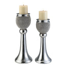 Sylvia Pearl Stone Candle Holder Set (2/CTN) - Star USA Furniture Inc