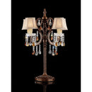 Juliet Golden Brown Table Lamp, Hanging Crystal - Star USA Furniture Inc