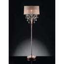 Cecelia Copper Floor Lamp, Hanging Crystal - Star USA Furniture Inc