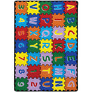 Abbey Alphabet/Multi 4' 9" X 6' 9" Area Rug - Star USA Furniture Inc