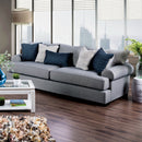 GILDA Gray/Navy Sofa, Gray - Star USA Furniture Inc