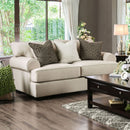 GILDA Beige/Brown Love Seat, Beige - Star USA Furniture Inc