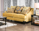 Viscontti Gold/Gray Love Seat, Gold - Star USA Furniture Inc