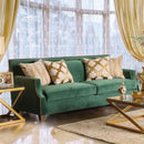 VERDANTE Emerald Green/Gold Sofa - Star USA Furniture Inc