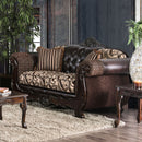 Quirino Light Brown/Dark Brown Love Seat - Star USA Furniture Inc