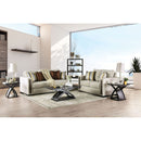 Chubbuck Beige/Copper Sofa + Love Seat - Star USA Furniture Inc