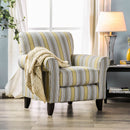 Wilkie Light Gray/Yellow/Pattern Chair - Star USA Furniture Inc