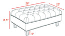 Lucas Navy Velvet Ottoman