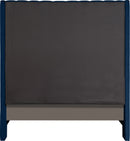 Fritz Navy Velvet Queen Bed
