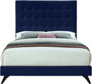 Elly Navy Velvet Full Bed