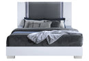 Ylime Smooth White Bed, Dresser, Mirror, Nightstand