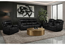 U8881/U8880 Black Leather Pwr Rec Sofa/Pwr Con Rec Loveseat/Pwr Rec