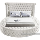 Luxus Cream Velvet King Bed (3 Boxes)