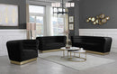 Bellini Black Velvet Sofa