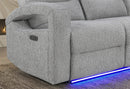 U6611 Grey 15 Power Console Reclining Loveseat with LED