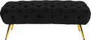 Amara Black Velvet Bench