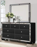 Galaxy Home Madison 7 Drawer Dresser in Black GHF-808857823571