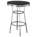 Theodore Round Bar Table Black and Chrome image