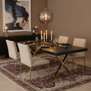 Excel Grey Oak Veneer Lacquer Extendable Dining Table (3 Boxes)