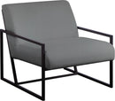 Industry Grey Faux Leather Accent Chair
