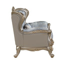 Royale Chair in Blue and Champagne