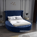 Luxus Navy Velvet King Bed (3 Boxes)