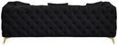 Kingdom Black Velvet Sofa