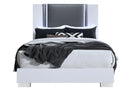 Ylime Smooth White Bed, Dresser, Mirror, Nightstand